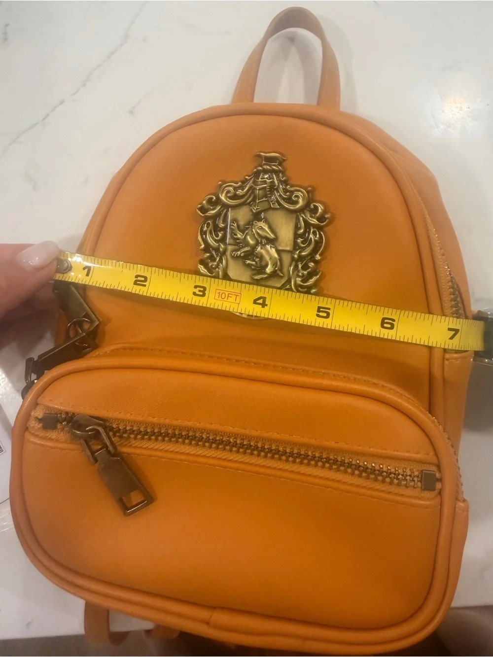 Hufflepuff Mini Backpack Purse in Mustard Yellow